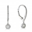 Sachs Signature 14KW .33Ctw Round Diamond Halo Dangle Earrings-1