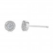 Sachs Signature 14KW .25Ctw Round H-I/I1 Diamond Halo Stud Earrings-1