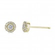 Sachs Signature 14KY .25Ctw Round H-I/I1 Diamond Halo Stud Earrings-1