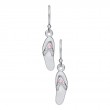 SS Flip Flop Pink CZ Earrings-1