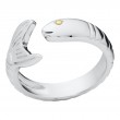 SS/VERMEIL FISH RING, SIZE 5-1