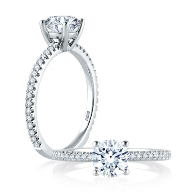Classic Micro Pave Engagement Ring