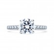 14K White Gold 0.33Ctw Semi Mount With 1.50Ct Round Head.-1