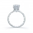 14K White Gold 0.48Ctw Semi Mount With 1.50Ct Cushion Head.-3