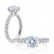 Statement Round Diamond Center Engagement Ring-1