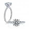 Statement Round Quilted Engagement Ring-1