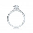14K White Gold 0.23Ctw Semi Mount With 1.25Ct Head.-3
