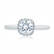 14K White Gold 0.12Ctw Semi Mount With 1.00Ct Head.-1