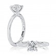 Classic Four Prongs Solitaire Round Center Diamond Engagement Ring-3