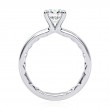Classic Four Prongs Solitaire Round Center Diamond Engagement Ring-1