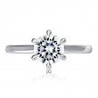 Six Prong Round Center Solitaire Diamond Engagement Ring-2