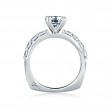 14K White Gold 0.40Ctw Semi Mount With 1.00Ct Head.-3