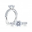 14K White Gold 0.40Ctw Semi Mount With 1.00Ct Head.-2