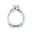 14K White Gold 0.03Ctw Semi Mount With 1.00Ct Round Head.-3