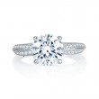 14K White Gold 0.26Ctw Semi Mount With 0.75Ct Head.-1