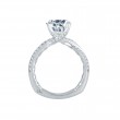 14K White Gold 0.26Ctw Semi Mount With 0.75Ct Head.-3