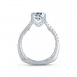 14K White Gold 0.28Ctw Semi Mount With 0.75Ct Head.-2