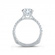 14K White Gold 0.26Ctw Semi Mount With 1.50Ct Head.-3