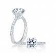14K White Gold 0.26Ctw Semi Mount With 1.50Ct Head.-2