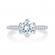 14K White Gold 0.33Ctw Semi Mount With 1.50Ct Head.-1