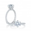 14K White Gold 0.33Ctw Semi Mount With 1.50Ct Head.-2