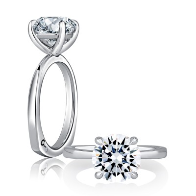 Solitaire Round Diamond Engagement Ring with Signature Shank™