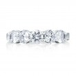 Four Stones Round Diamond Wedding Band-2