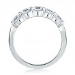 Four Stones Round Diamond Wedding Band-3