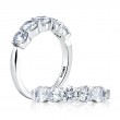 Four Stones Round Diamond Wedding Band-1