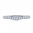 Curved Three Quarters Diamond Wedding Band-2