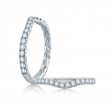 14K White Gold 0.42Ctw Semi Mount .-2