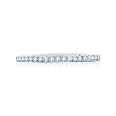 14K White Gold 0.28Ctw Semi Mount With Round Head.