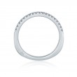 14K White Gold 0.28Ctw Semi Mount With Round Head.-3