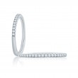 14K White Gold 0.28Ctw Semi Mount With Round Head.-2