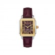 Deco Sport Mid Gold-Plated Dark Cherry Leather Watch-1