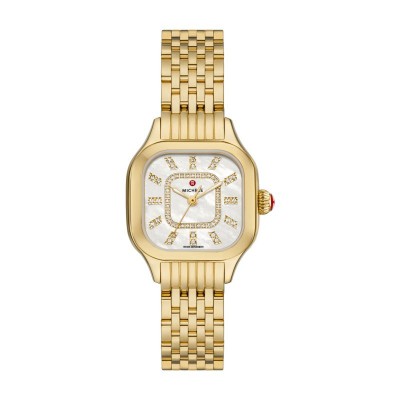 Meggie 18K Gold-Plated Diamond Dial Watch