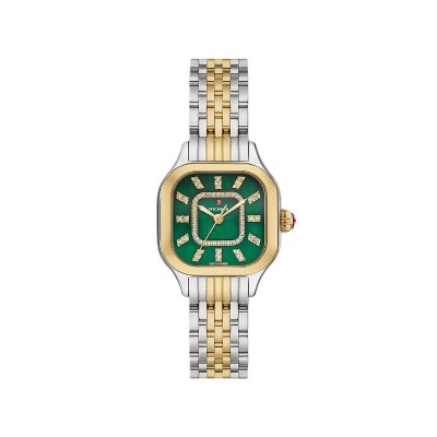 Meggie 18K Two-Tone Gold-Plated Diamond Dial Watch