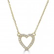 Sachs Signature 14KY .08Ctw Round G-H/SI Diamond Heart Outline Adj 18