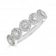 Sachs Signature 14KW .42Ctw Round H-I/I1 Diamond 5 Halo Ring-1