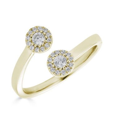 Sachs Signature 14KY .19Ctw Open Twisted Halo Ring
