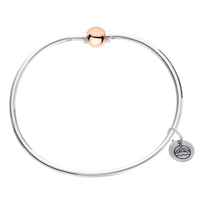 14K Rose Gold/SS Cape Cod 1 Bracelet SZ 6.5