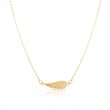 14K Yellow Angel Wing Necklace-1