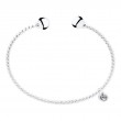 SS Cape Cod Twisted Cuff 2 End Beads Bracelet SZ 6.5-1