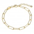 Sterling Silver Diamond Cut Paperclip Chain Bracelet-1