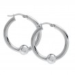 SS Cape Cod Bead Hoop Earrings-1
