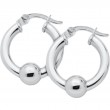 SS Cape Cod Bead Hoop Earrings-1