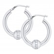 SS Cape Cod CZ Hoop Earrings 20mm-1