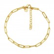 Sterling Silver Paperclip Chain Bracelet-1