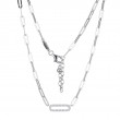 Sterling Silver Paperclip Chain Necklace-1