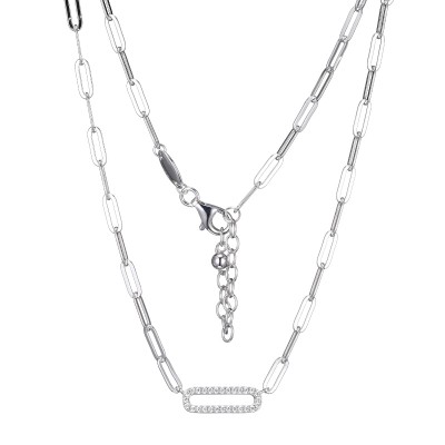 Sterling Silver Paperclip Chain Necklace